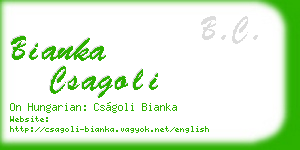 bianka csagoli business card